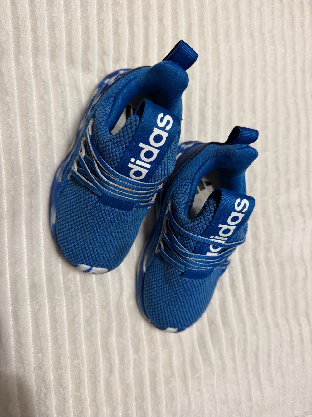 adidas Kids Royal Blue Slip-On Athletic Sneakers